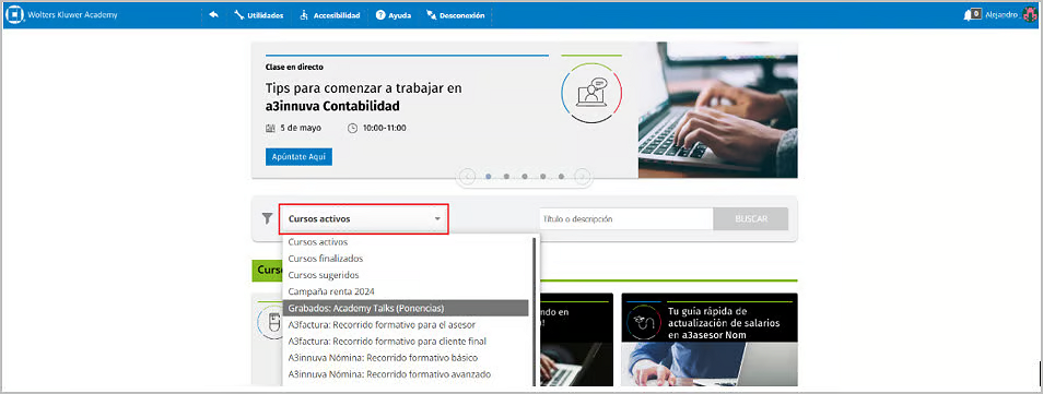 buscador de cursos