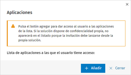 Lista de aplicaciones