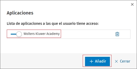 dar acceso a wolters kluwer Academy