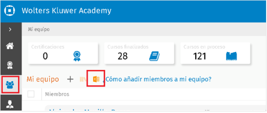 academy exportar a excel