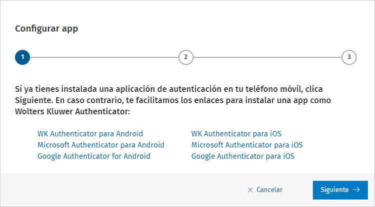 configurar app