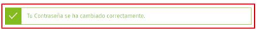 Contraseña modificada