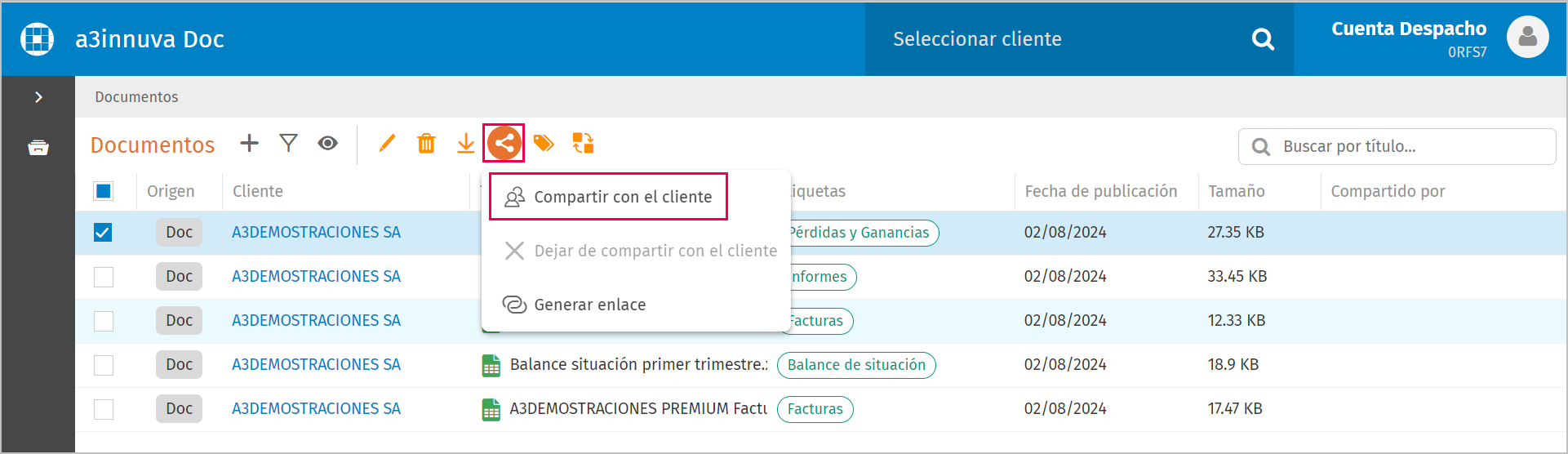 compartir clientes