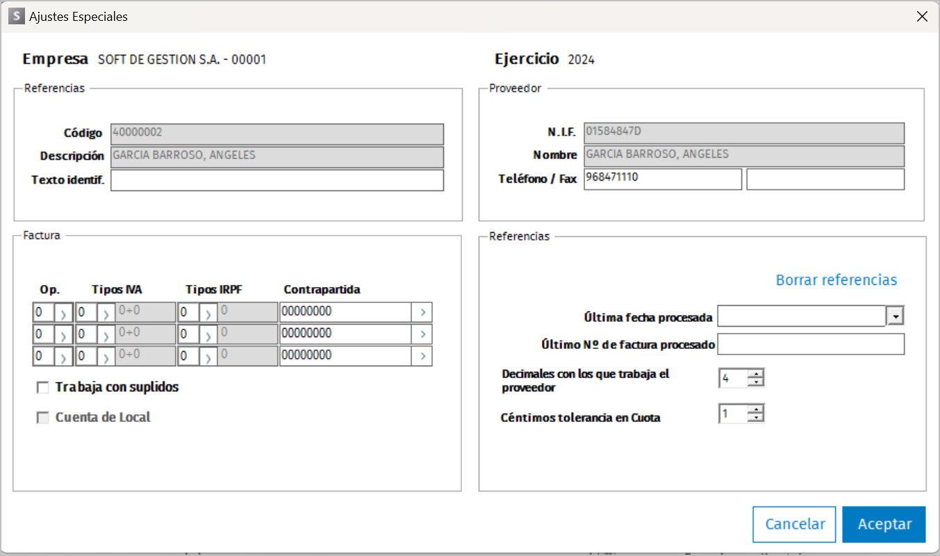 Ajustes especiales al interpretar
