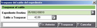 traspasar saldo expediente