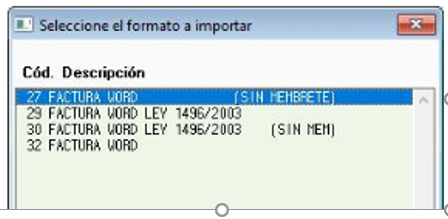 selecciona formato