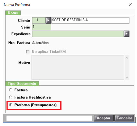 nueva proforma