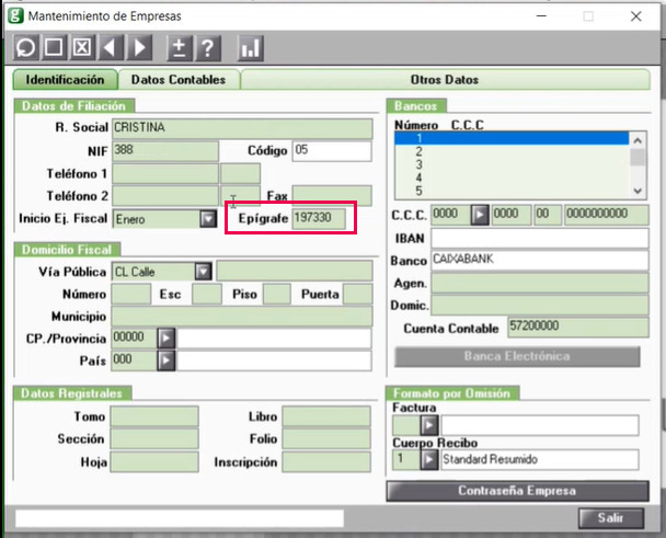 informar epigrafe