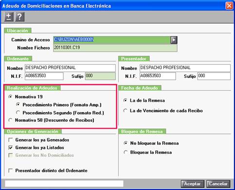 Adeudo de domiciliaciones