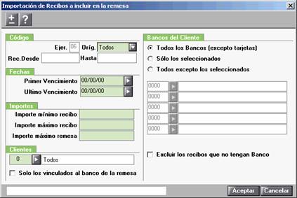 Importación de recibos