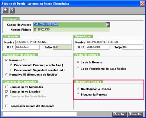 Adeudo de domiciliaciones
