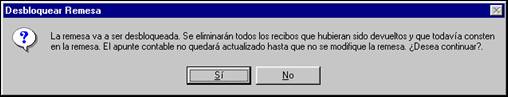 Aviso, bloqueo desbloqueo