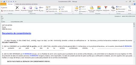 Cuerpo e-mail