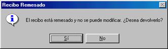 devolver recibo remesado