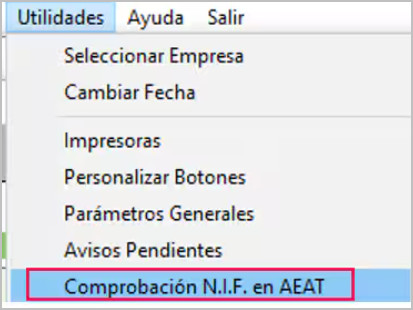 opción para listado comprobación NIF