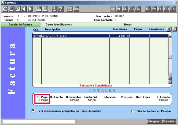 descuento en factura