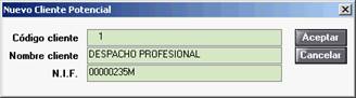 nuevo cliente potencial
