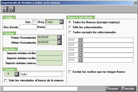 Importación de recibos