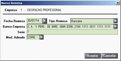 Nueva remesa