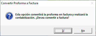 Convertir Proforma a Factura