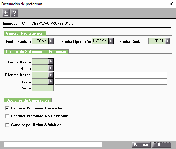 Facturacion Masiva Proformas