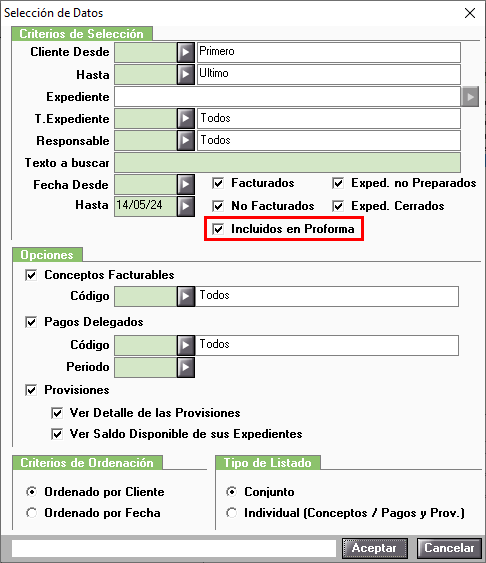 Selección de Datos a Excel