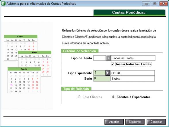 Criterios de selección