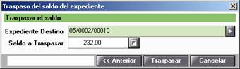 traspasar saldo expediente