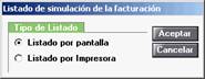 listado pantalla simulación facturación