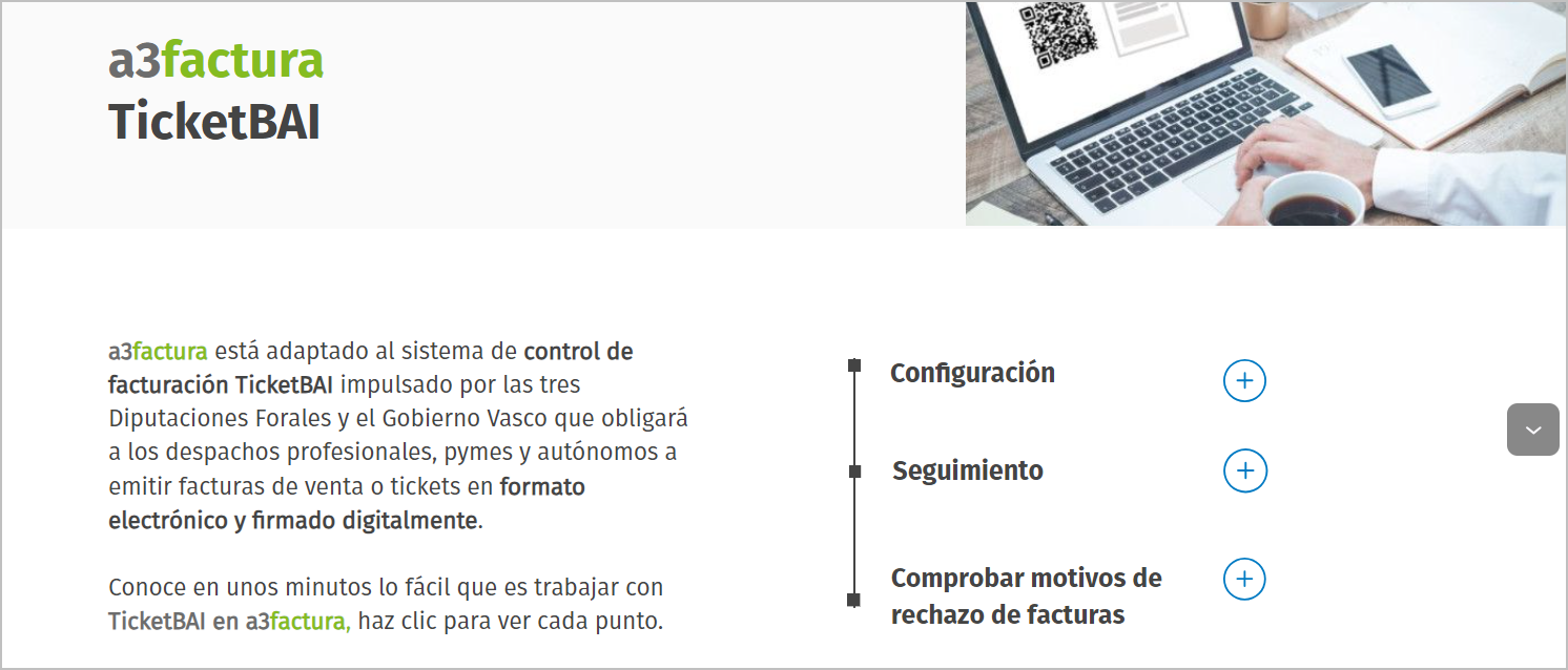 Guía interactiva para configurar TicketBAI en a3factura