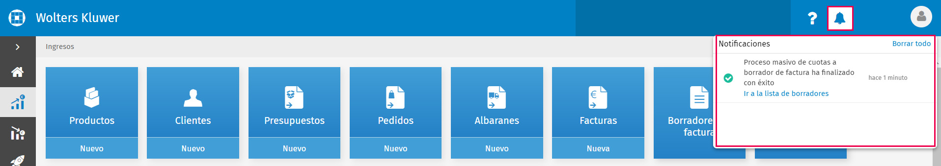 ir lista de borradores