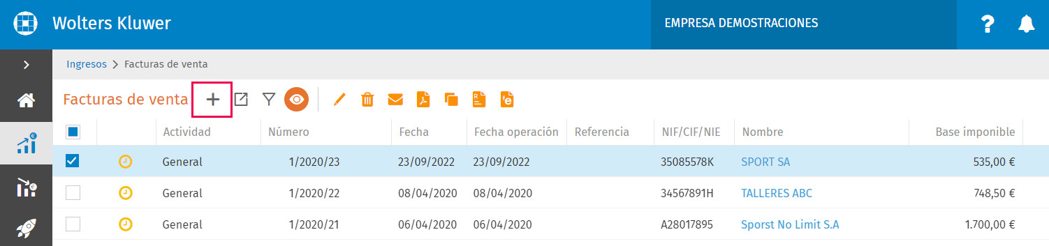 factura venta mas
