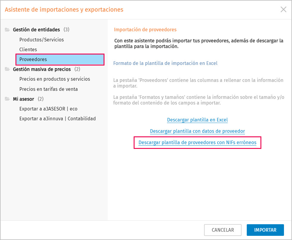 proveedores