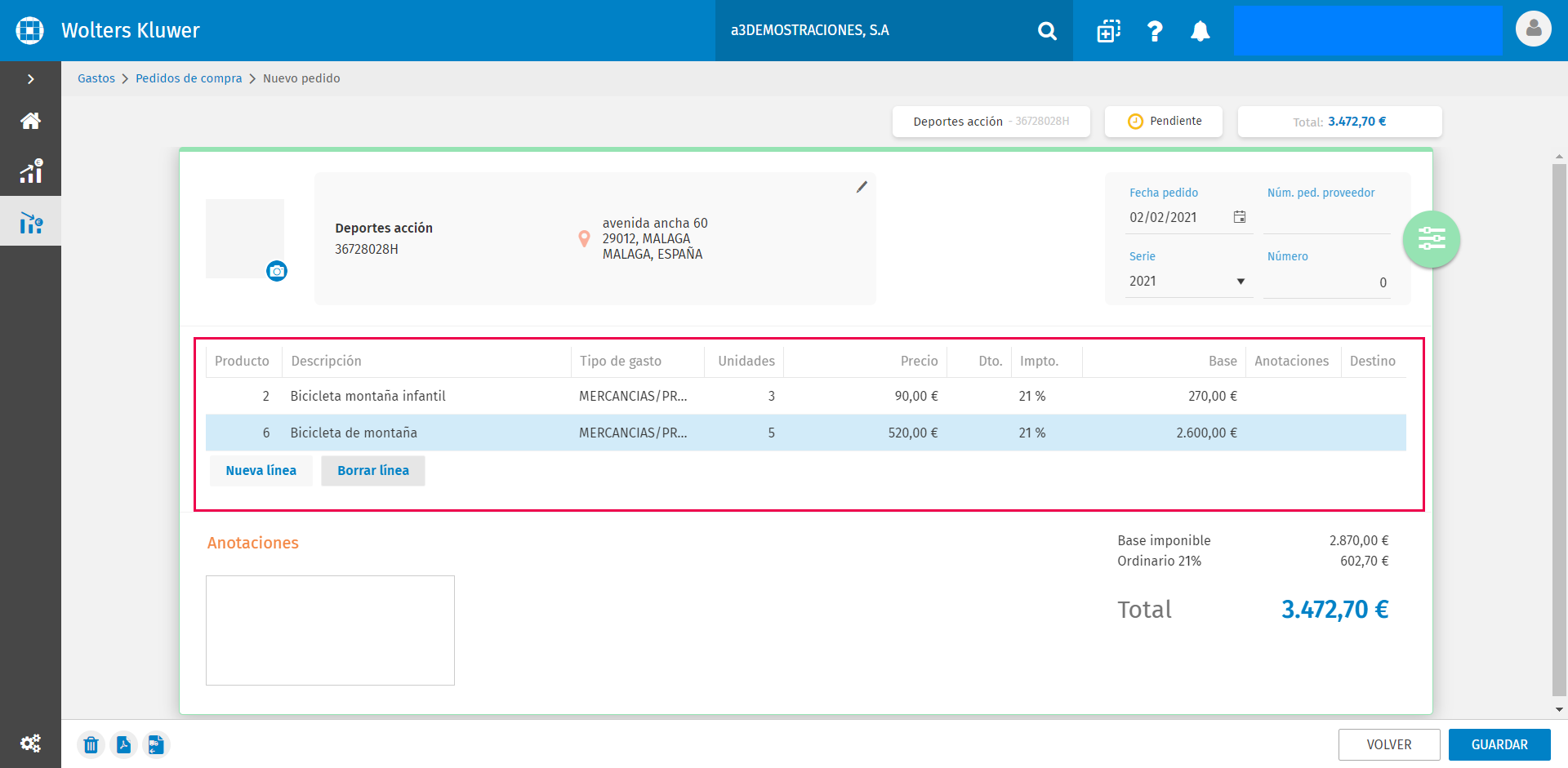 lineas