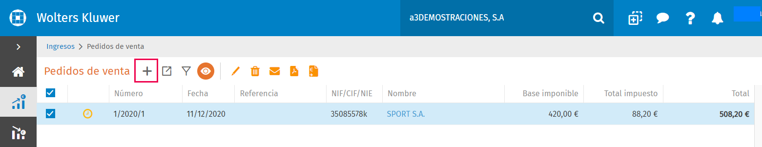 nuevo pedido mas