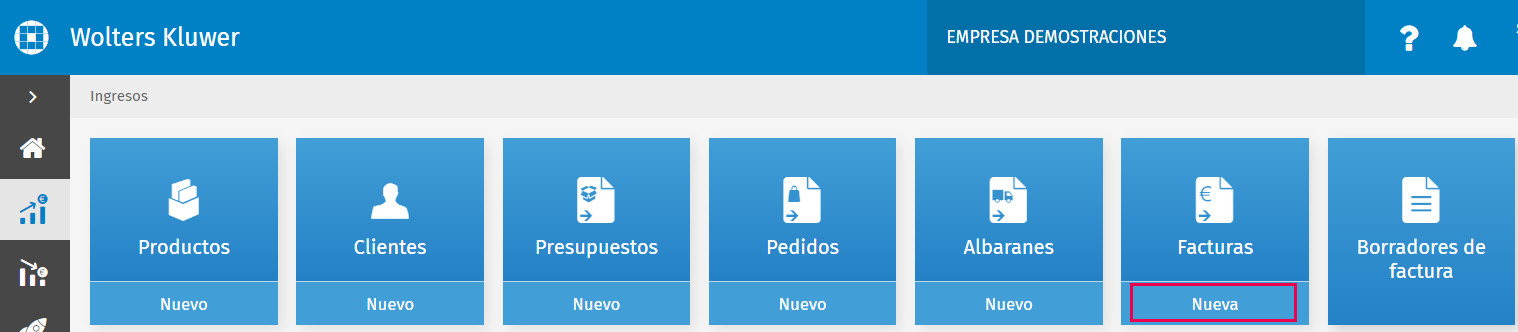nueva desde ingresos
