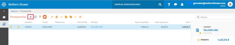 nuevo presupuesto