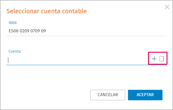 seleccionar cuenta contable