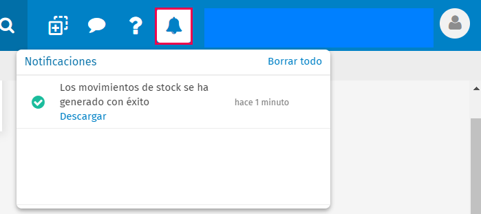 aviso, descargar movimiento