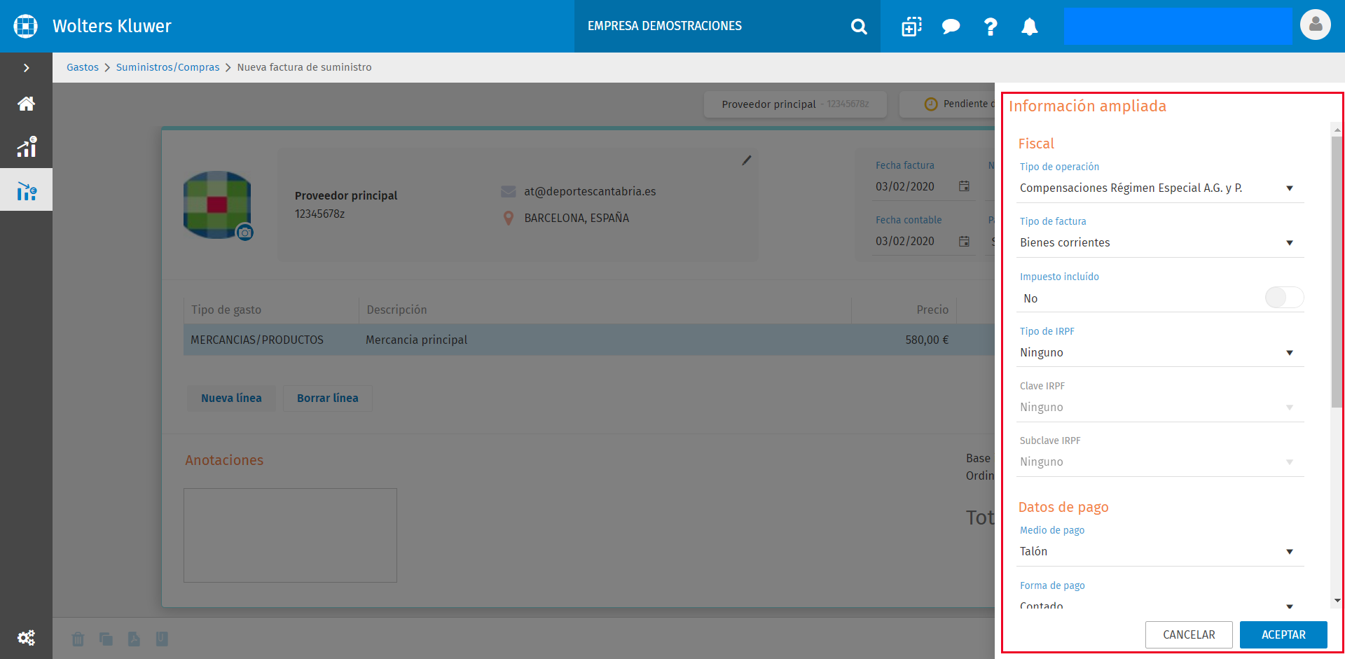 informacion ampliada datos