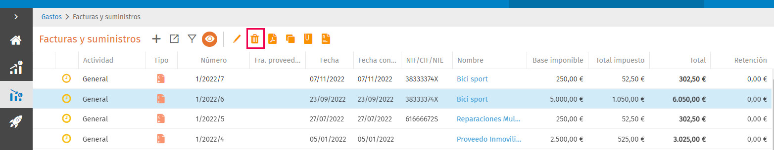 factura compra anulacion