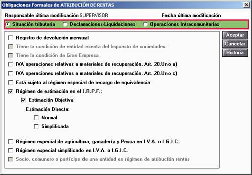 Alta obligaciones formales de la atribución