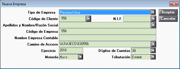 Nueva empresa