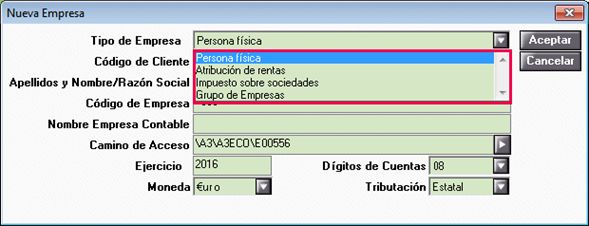 Nueva empresa