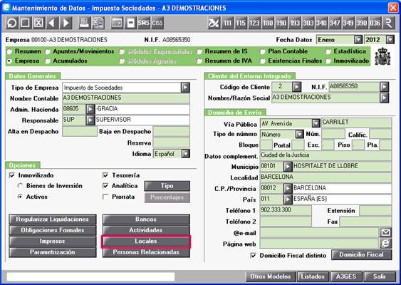 Mantenimiento de datos