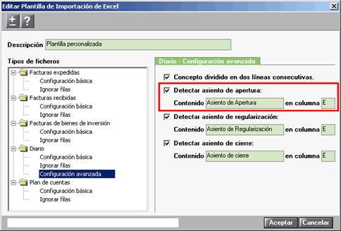 Plantilla de excel