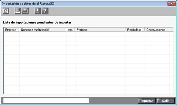 Importación de datos de a3facturago
