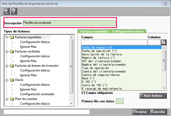 Asistente de plantillas