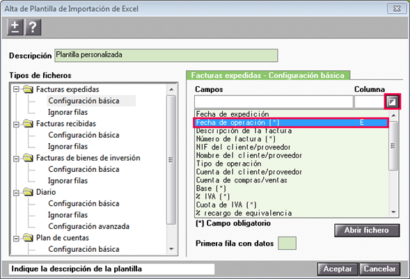 Asistente de plantillas