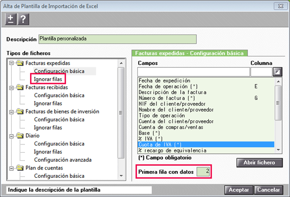 Asistente de plantillas